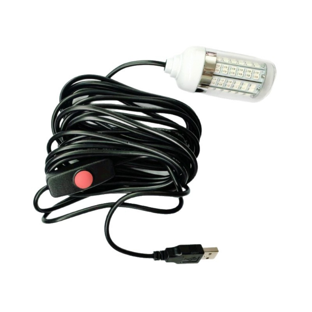 Fish Finder Charger - 5V 수중 물고기 유인 램프 녹색/흰색/파란색/따뜻한