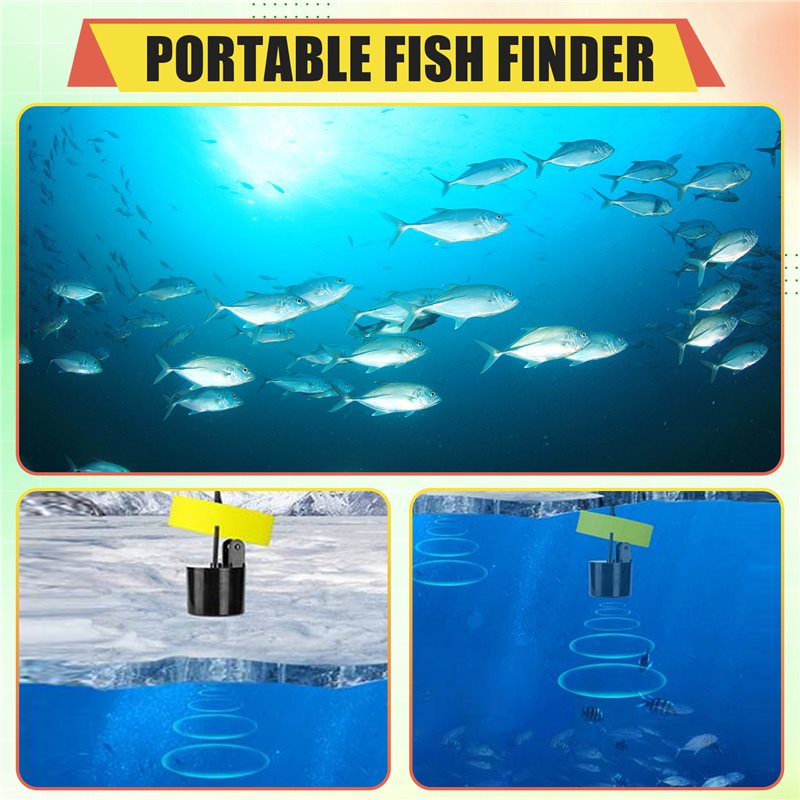 Fish Finder Portable - ABKV-휴대용 어군탐지기 수심 측정기 온도 측정