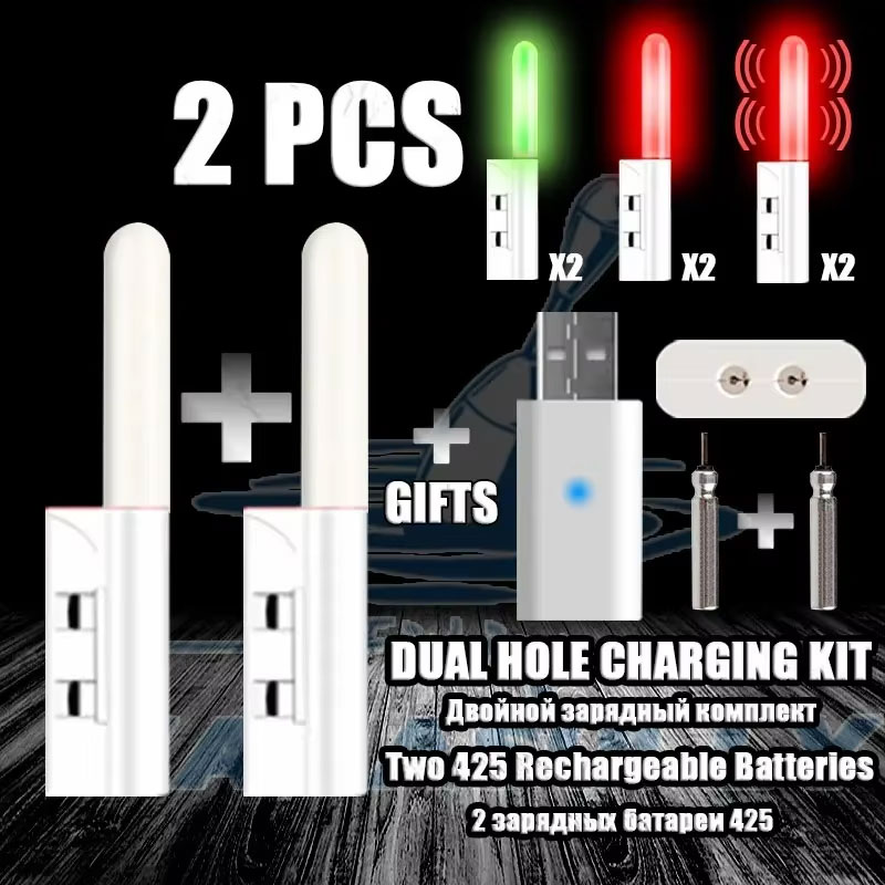 Bite Alarm - 2pcs LED 야간 조명 전자 낚싯대