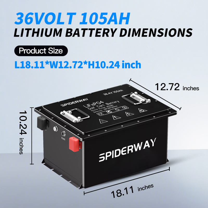 36V 105Ah 골프 카트 LiFePO4 리튬 배터리 - Fish Finder Charger 리뷰 및 가격
