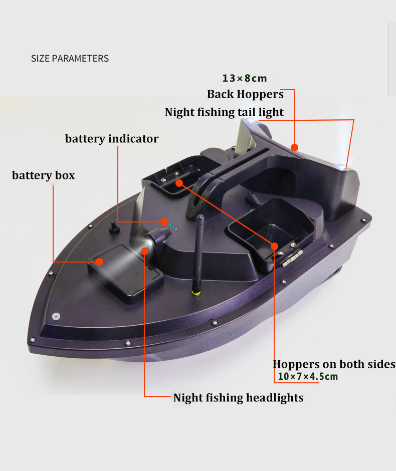 GPS RC 미끼 보트 어군 탐지기 보트 3 호퍼 야간 - Fish Finder Gps 리뷰 및 가격