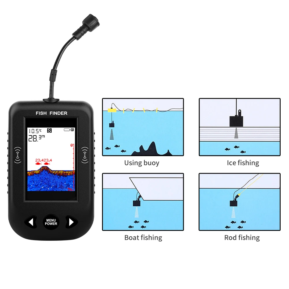 알람 100M 휴대용 수중 음파 탐지기 물고기 탐지기  - Fish Finder Portable 리뷰 및 가격
