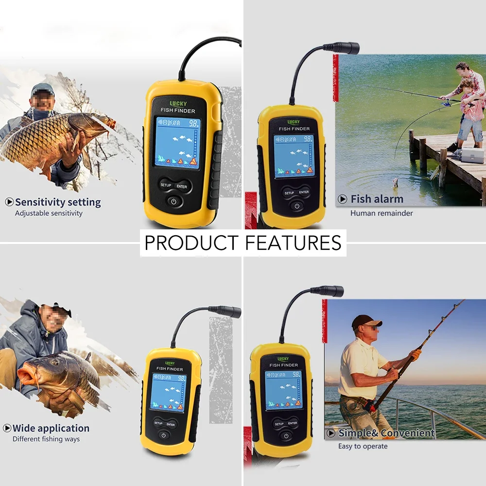 행운의 LCD 컬러 스크린 휴대용 유선 어군 탐지기 1 - Fishing Depth Finder 리뷰 및 가격