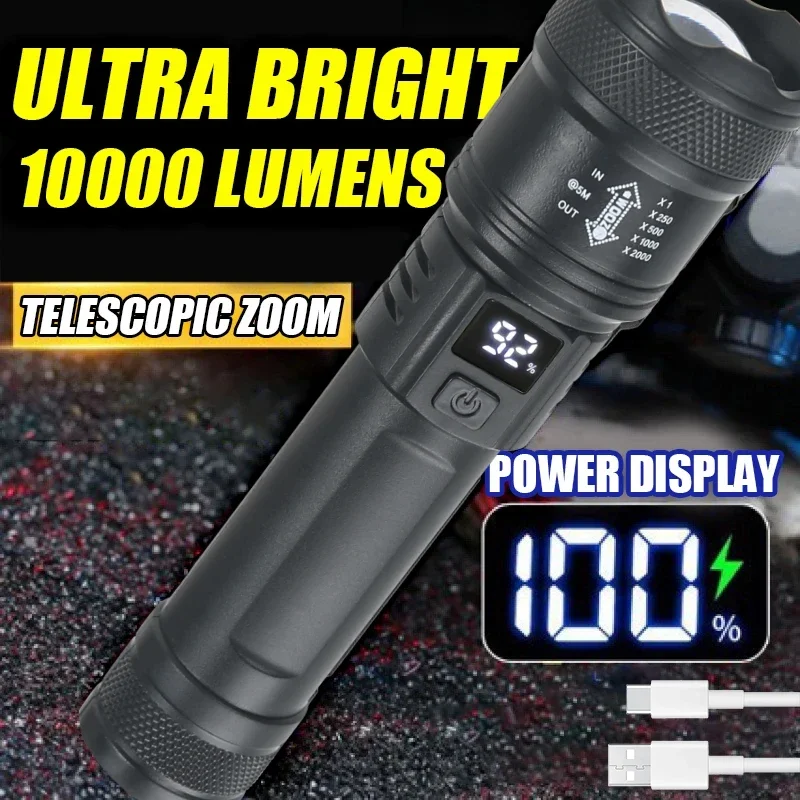 강력한 LED 손전등 배터리 디스플레이, USB 충전식 - Fish Finder Battery 리뷰 및 가격