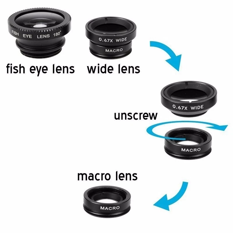 3 in 1 어안렌즈 0.67배 광각 줌렌즈 어안 매크 - Fishing Camera 리뷰 및 가격