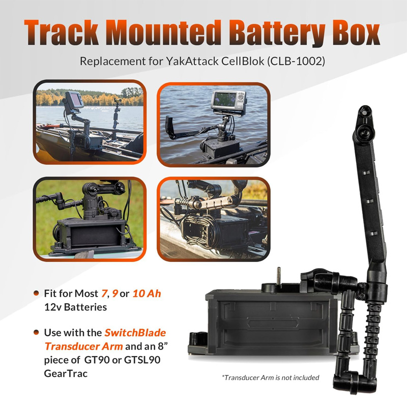 어군탐지기용 트랙 장착 배터리 박스, YakAttack - Fish Finder Battery 리뷰 및 가격