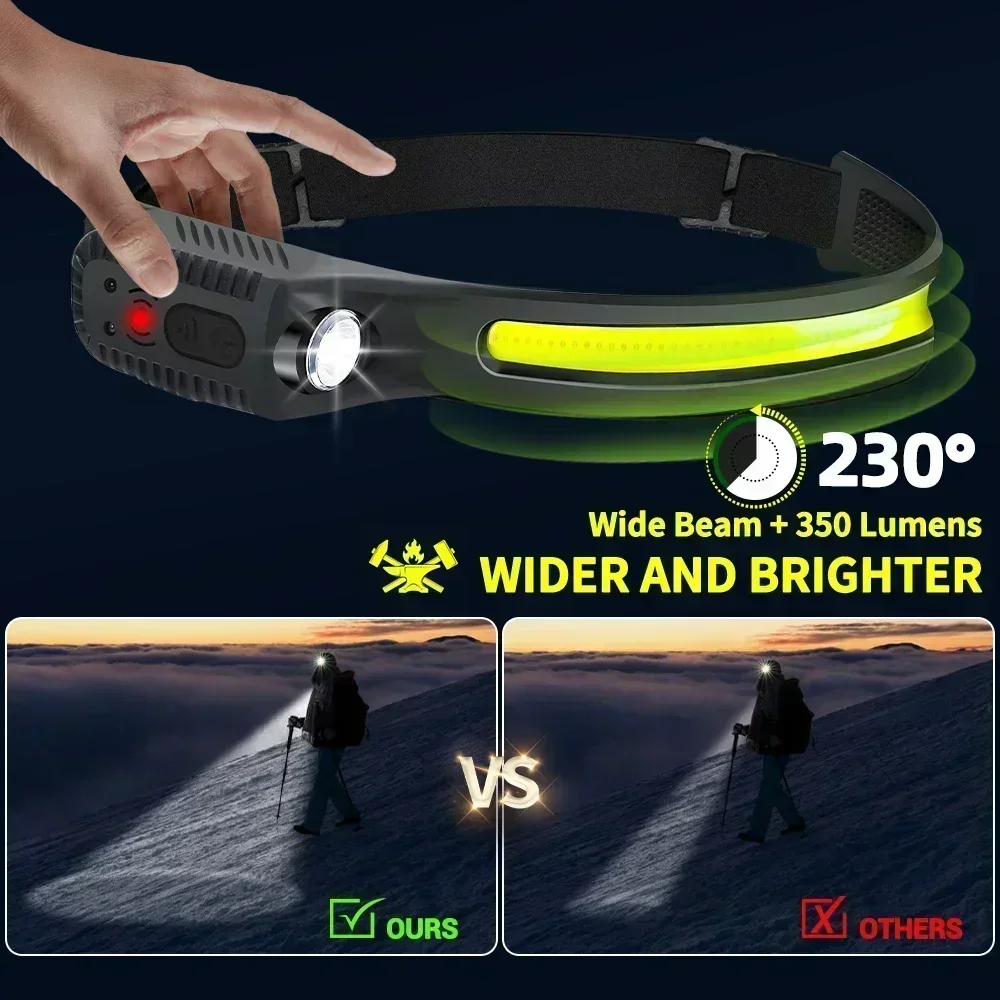 USB 충전식 유도 LED 전조등 배터리 내장 5 가지 - Fish Finder Battery 리뷰 및 가격